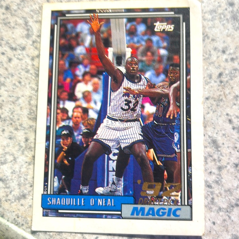 Shaquille O'Neal 1992-93 Topps Rookie Card Orlando Magic Draft Pick 🔥 #362